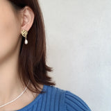 Baroque Pearl Drop Earrings 925 Sterling Silver for Women