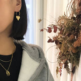 LouLeur 925 Sterling Silver Heart Hoop Earrings