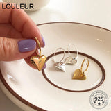LouLeur 925 Sterling Silver Heart Hoop Earrings