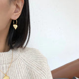 LouLeur 925 Sterling Silver Heart Hoop Earrings