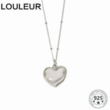 LouLeur 925 Silver Necklace with Golden Heart Pendant