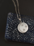 LouLeur 925 Silver Necklace Moon Star Round Pendant Women's Jewelry
