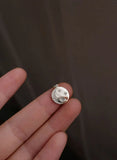 LouLeur 925 Silver Necklace Moon Star Round Pendant Women's Jewelry