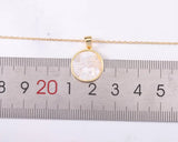 925 Silver Shell Angel Baby Pendant Necklace Original Round