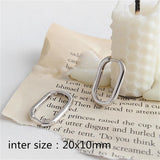 LouLeur 925 Silver U Oval Earrings Vintage Geometric Creative Wild Earrings