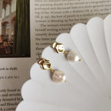 925 Silver Baroque Pearl Drop Earrings for Women
