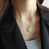 LouLeur 925 Silver Baroque Gemini Pendant Necklace