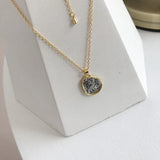 Owl Pendant Necklace 925 Sterling Silver Vintage Coin Jewelry