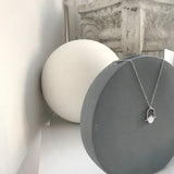 925 Sterling Silver Rotatable Geometry Pendant Necklace for Women
