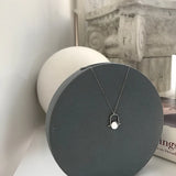 925 Sterling Silver Rotatable Geometry Pendant Necklace for Women