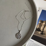 925 Silver Irregular Element Vintage Pendant Necklace for Women