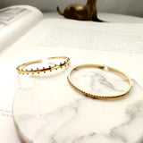 LouLeur 925 Silver Open Bangle Industrial Wind Fine Jewelry