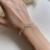 925 Sterling Silver Heart Bracelet For Women, Fine Jewelry Gift