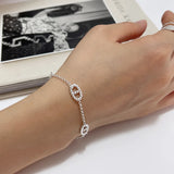 LouLeur 925 Sterling Silver Pig Nose Bracelets For Girl Women