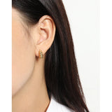 LouLeur 925 Silver Earrings 18K Croissant Studs Women Jewelry