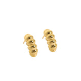 LouLeur 925 Silver Earrings 18K Croissant Studs Women Jewelry