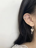 925 Silver Key Earrings for Women - Gift Jewelry