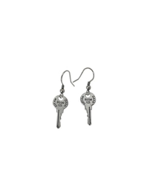 925 Silver Key Earrings for Women - Gift Jewelry