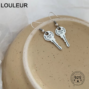 925 Silver Key Earrings for Women - Gift Jewelry