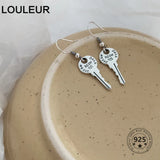 925 Silver Key Earrings for Women - Gift Jewelry
