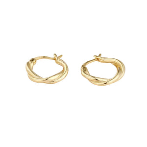 LouLeur French 925 Sterling Silver Earrings 18K Twist For Women