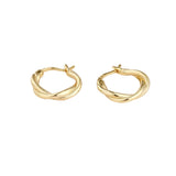 LouLeur French 925 Sterling Silver Earrings 18K Twist For Women