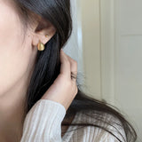 LouLeur French 925 Sterling Silver Hoop Earrings Golden Croissants For Women