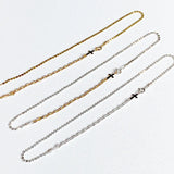925 Silver Cross Chain Choker Necklace for Women
