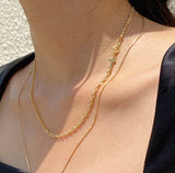 925 Silver Cross Chain Choker Necklace for Women