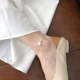 Real 925 Sterling Silver Daisy Anklets for Women Summer Fine Jewelry