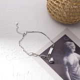 925 Sterling Silver Heart Beach Anklet for Women