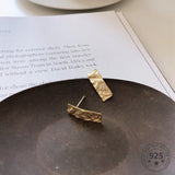 925 Sterling Silver Irregular Geometric Stud Earrings for Girlfriend