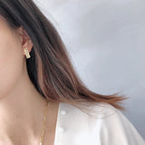 925 Sterling Silver Irregular Geometric Stud Earrings for Girlfriend