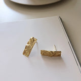 925 Sterling Silver Irregular Geometric Stud Earrings for Girlfriend