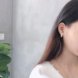 925 Sterling Silver Irregular Geometric Stud Earrings for Girlfriend