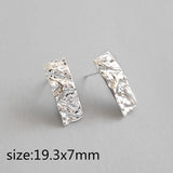 925 Sterling Silver Irregular Geometric Stud Earrings for Girlfriend
