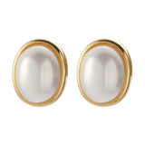 Vintage 925 Silver Freshwater Pearl Stud Earrings for Women