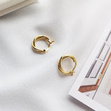 Vintage 925 Silver Twist Hoop Earrings Texture Female