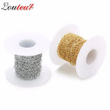 10yd Glossy Stainless Steel Link Chain for DIY Necklace Jewelry Making