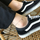 Louleur 925 Silver Anklets Cross Pendant Summer Jewelry
