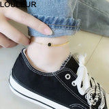 925 Silver Zircon Adjustable Anklets Women's Summer Jewelry 18K