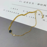 925 Silver Zircon Adjustable Anklets Women's Summer Jewelry 18K