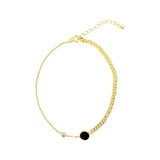 925 Silver Zircon Adjustable Anklets Women's Summer Jewelry 18K