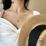 925 Sterling Silver Heart Necklace Zircon Pendant Women Jewelry