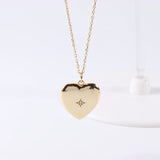 925 Sterling Silver Heart Necklace Zircon Pendant Women Jewelry