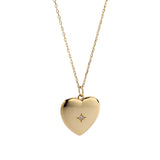 925 Sterling Silver Heart Necklace Zircon Pendant Women Jewelry