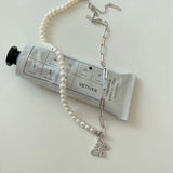 925 Silver Pearl Butterfly Necklace for Women