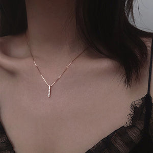 925 Silver Zircon Necklace Romantic Pendant Necklace For Women