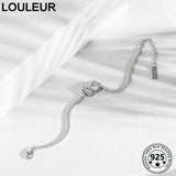 925 Silver Bracelet with Zircon, Adjustable Women's Jewelry
