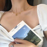 925 Sterling Silver Butterfly Choker Necklace Zircon All-Match Women Jewelry